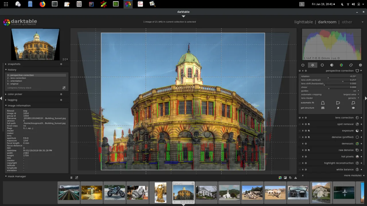 darktable interface